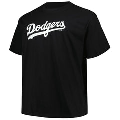 Shohei Ohtani Los Angeles Dodgers Profile Big & Tall Name & Number T-Shirt - Black T-shirts