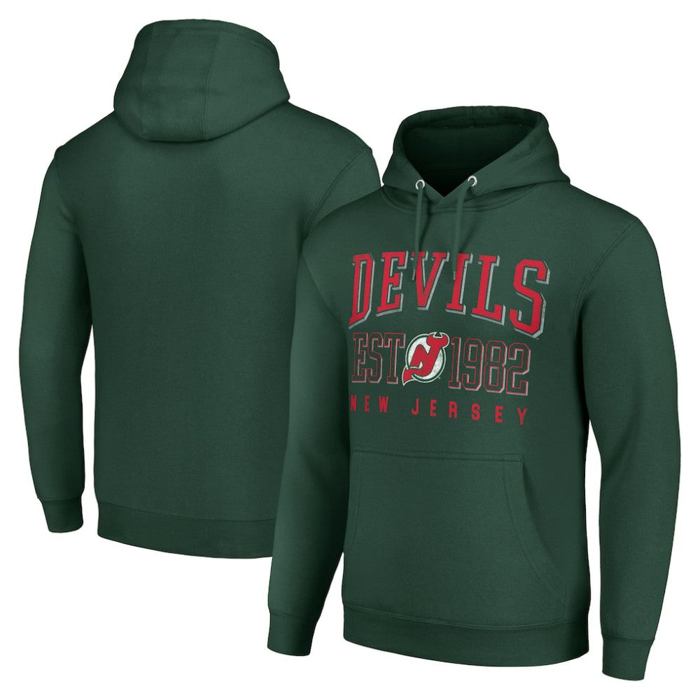 NHL New Jersey Devils Starter Retro Graphic Pullover Hoodie - Green