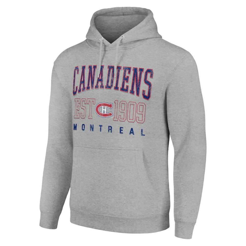 NHL Montreal Canadiens Starter Retro Graphic Pullover Hoodie - Heather Gray