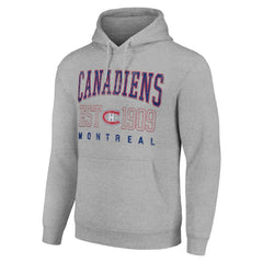 NHL Montreal Canadiens Starter Retro Graphic Pullover Hoodie - Heather Gray