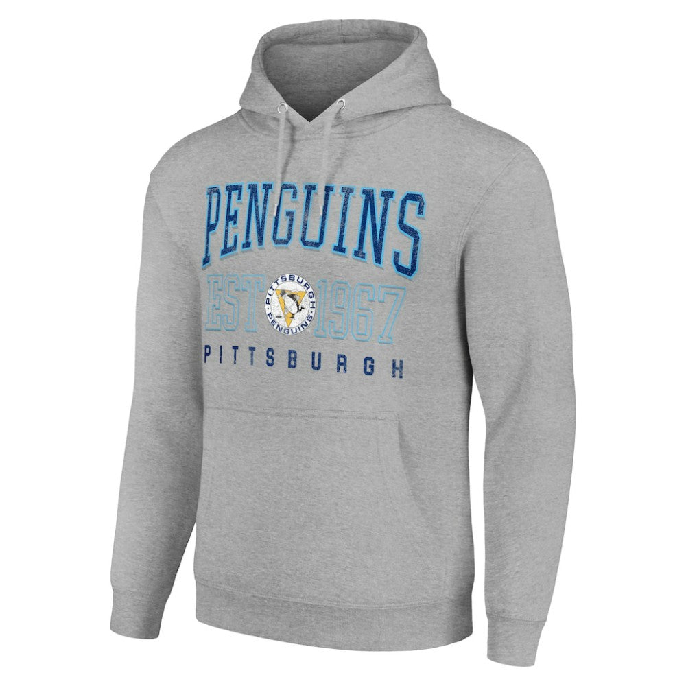 NHL Pittsburgh Penguins Starter Retro Graphic Pullover Hoodie - Heather Gray