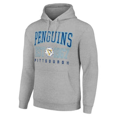 NHL Pittsburgh Penguins Starter Retro Graphic Pullover Hoodie - Heather Gray