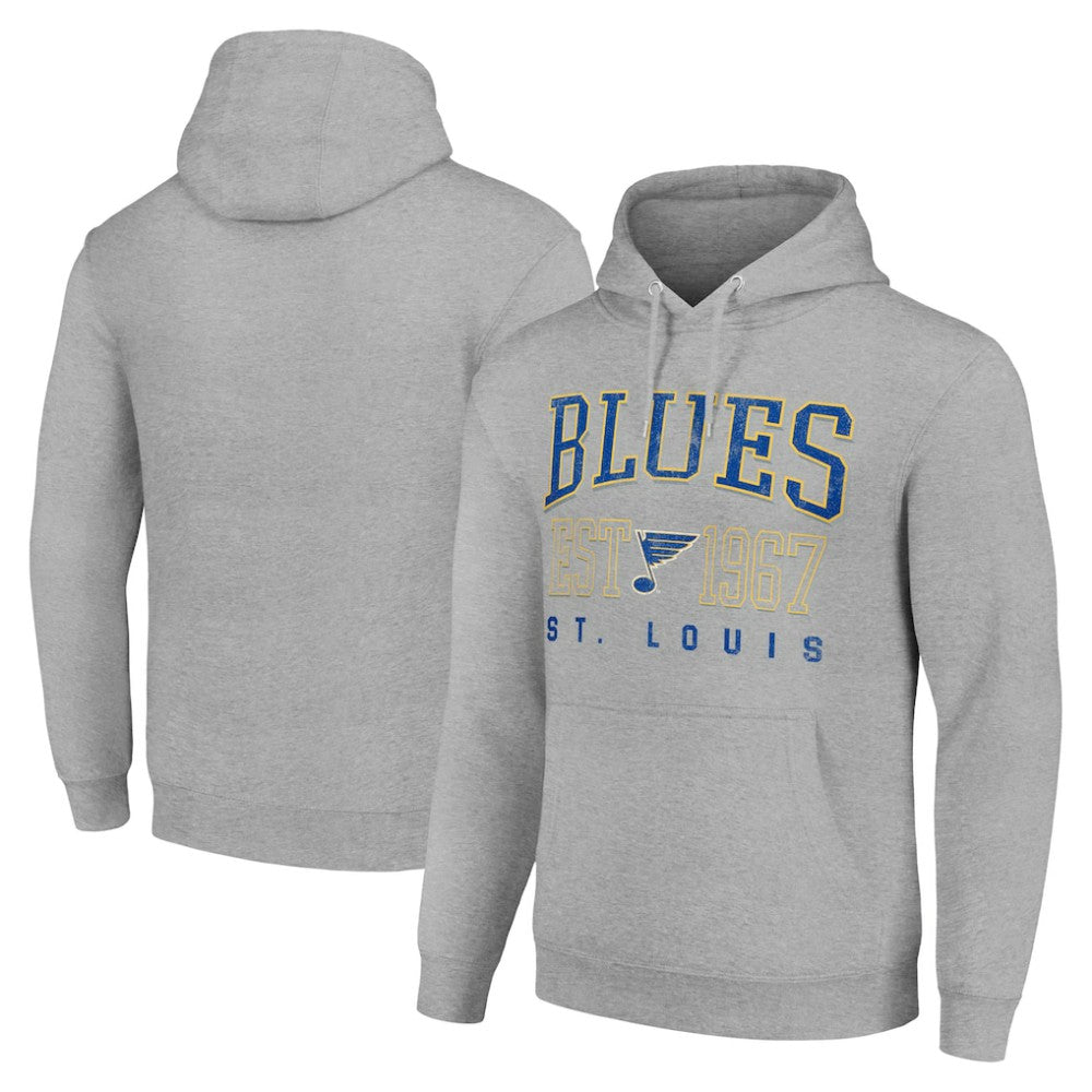NHL St. Louis Blues Starter Retro Graphic Pullover Hoodie - Heather Gray