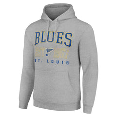 NHL St. Louis Blues Starter Retro Graphic Pullover Hoodie - Heather Gray
