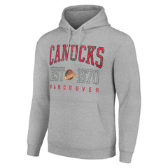 NHL Vancouver Canucks Starter Retro Graphic Pullover Hoodie - Heather Gray