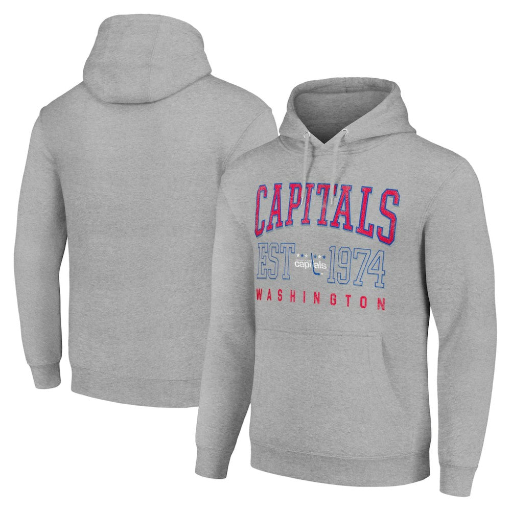 NHL Washington Capitals Starter Retro Graphic Pullover Hoodie - Heather Gray