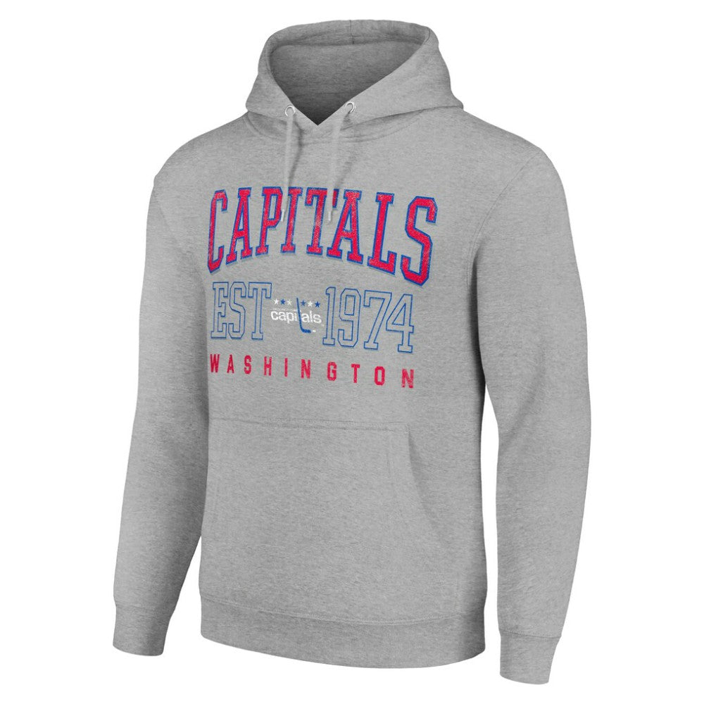 NHL Washington Capitals Starter Retro Graphic Pullover Hoodie - Heather Gray
