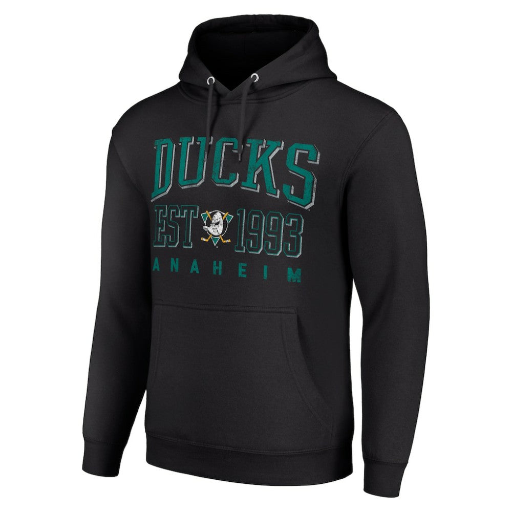 NHL Anaheim Ducks Starter Retro Graphic Pullover Hoodie - Black