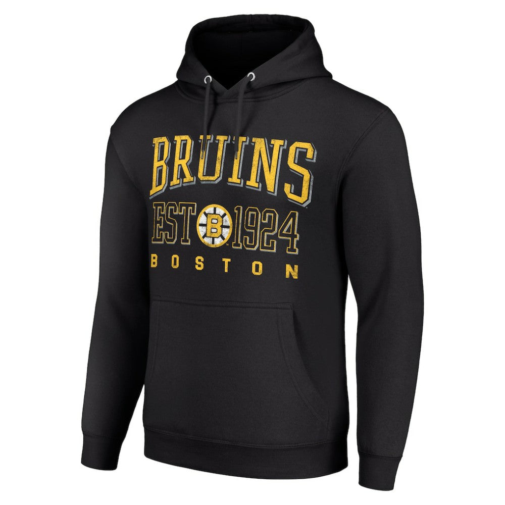 NHL Boston Bruins Starter Retro Graphic Pullover Hoodie - Black