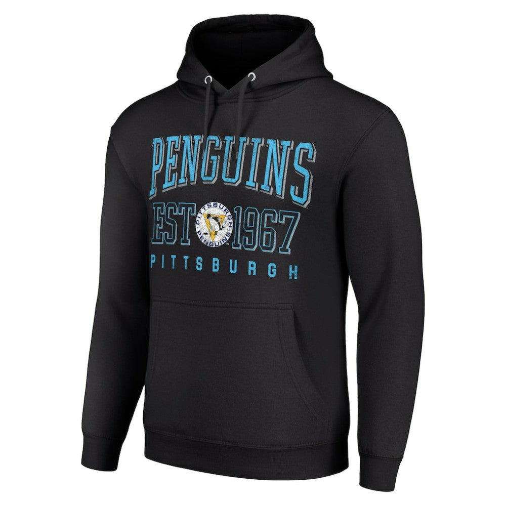 NHL Pittsburgh Penguins Starter Retro Graphic Pullover Hoodie - Black