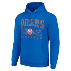NHL Edmonton Oilers Starter Retro Graphic Pullover Hoodie - Royal