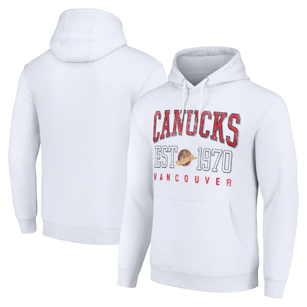 NHL Vancouver Canucks Starter Retro Graphic Pullover Hoodie - White