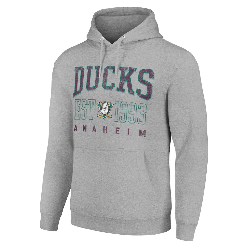 NHL Anaheim Ducks Starter Retro Graphic Pullover Hoodie - Heather Gray