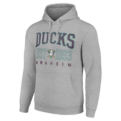 NHL Anaheim Ducks Starter Retro Graphic Pullover Hoodie - Heather Gray