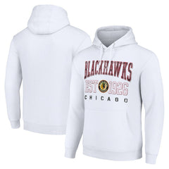 NHL Chicago Blackhawks Starter Retro Graphic Pullover Hoodie - White