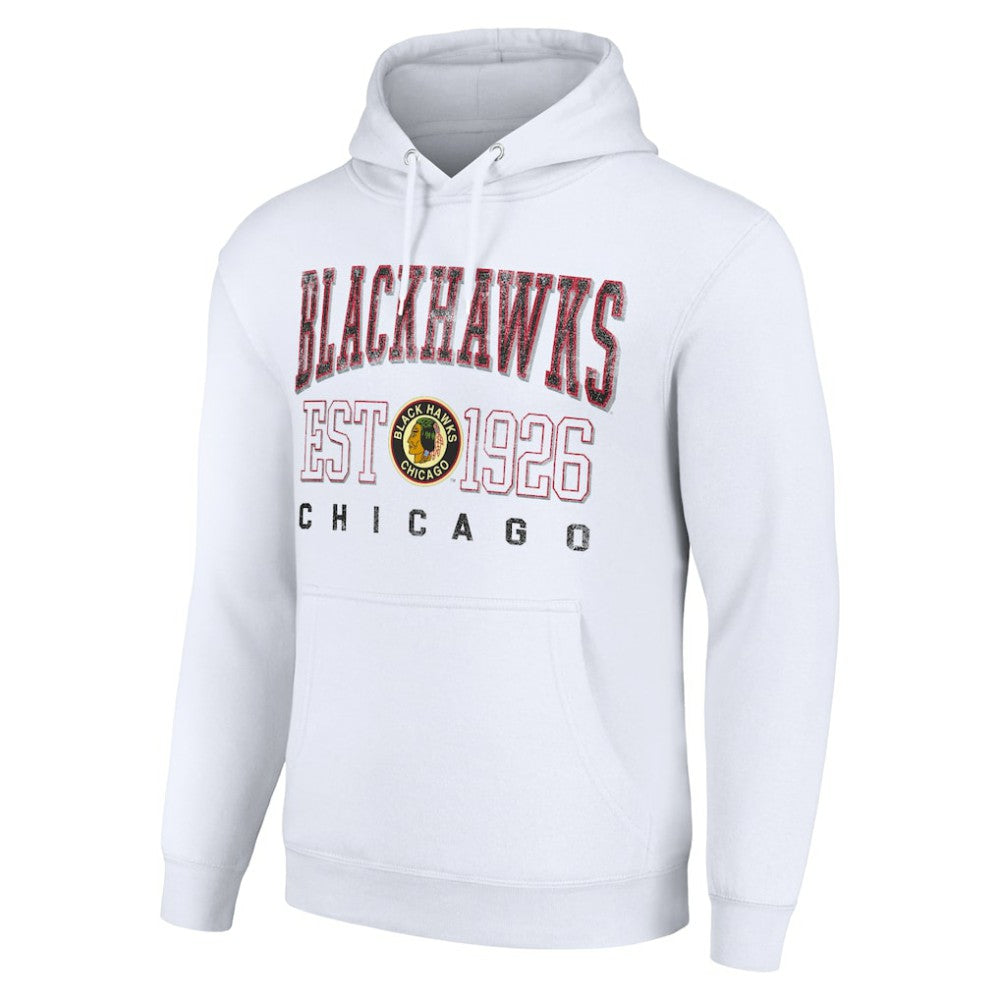 NHL Chicago Blackhawks Starter Retro Graphic Pullover Hoodie - White