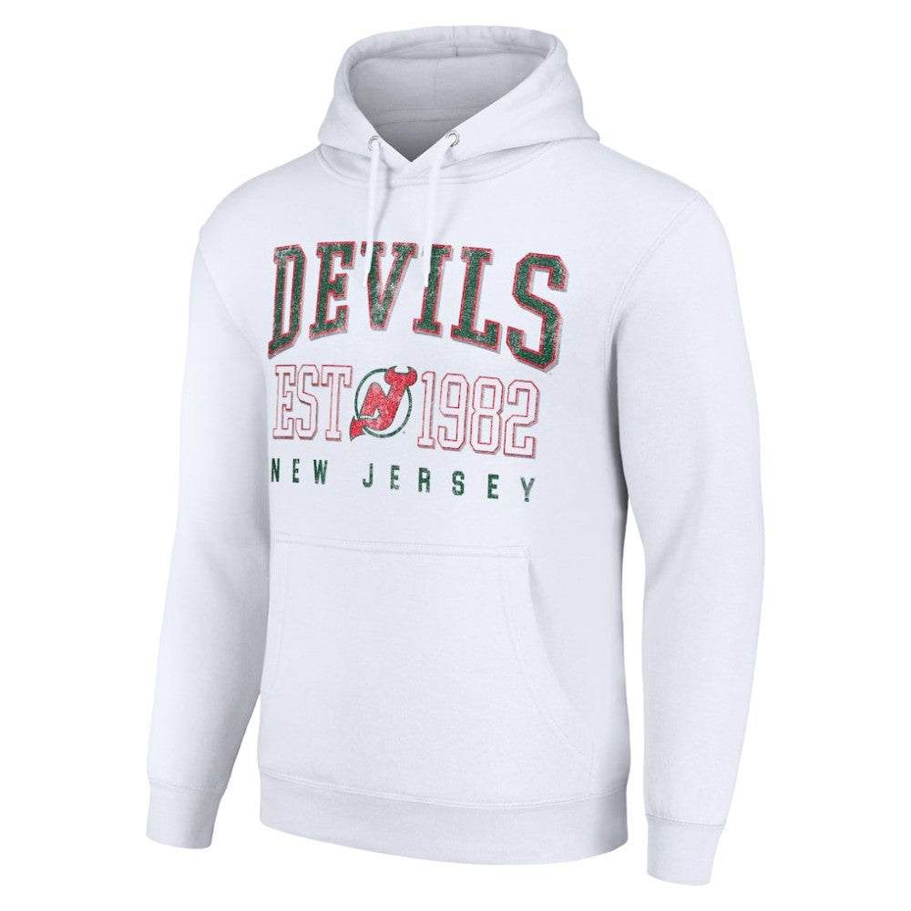 NHL New Jersey Devils Starter Retro Graphic Pullover Hoodie - White