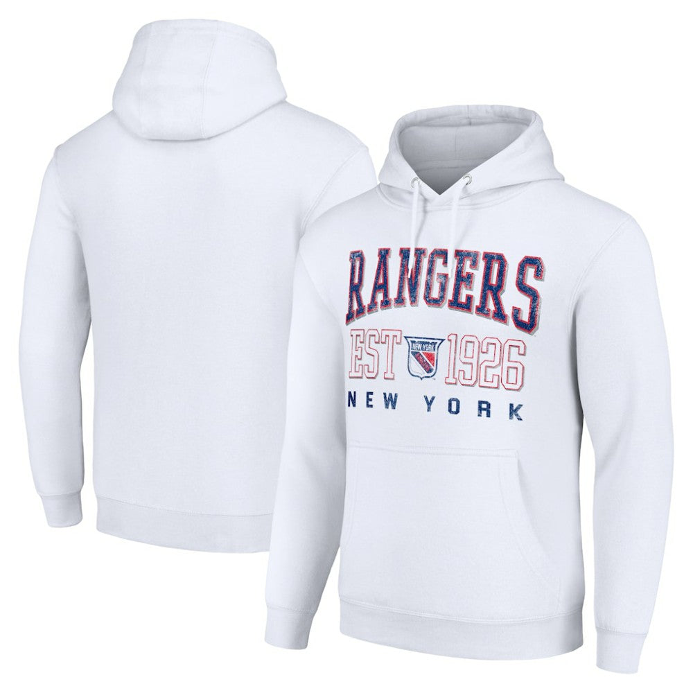 NHL New York Rangers Starter Retro Graphic Pullover Hoodie - White