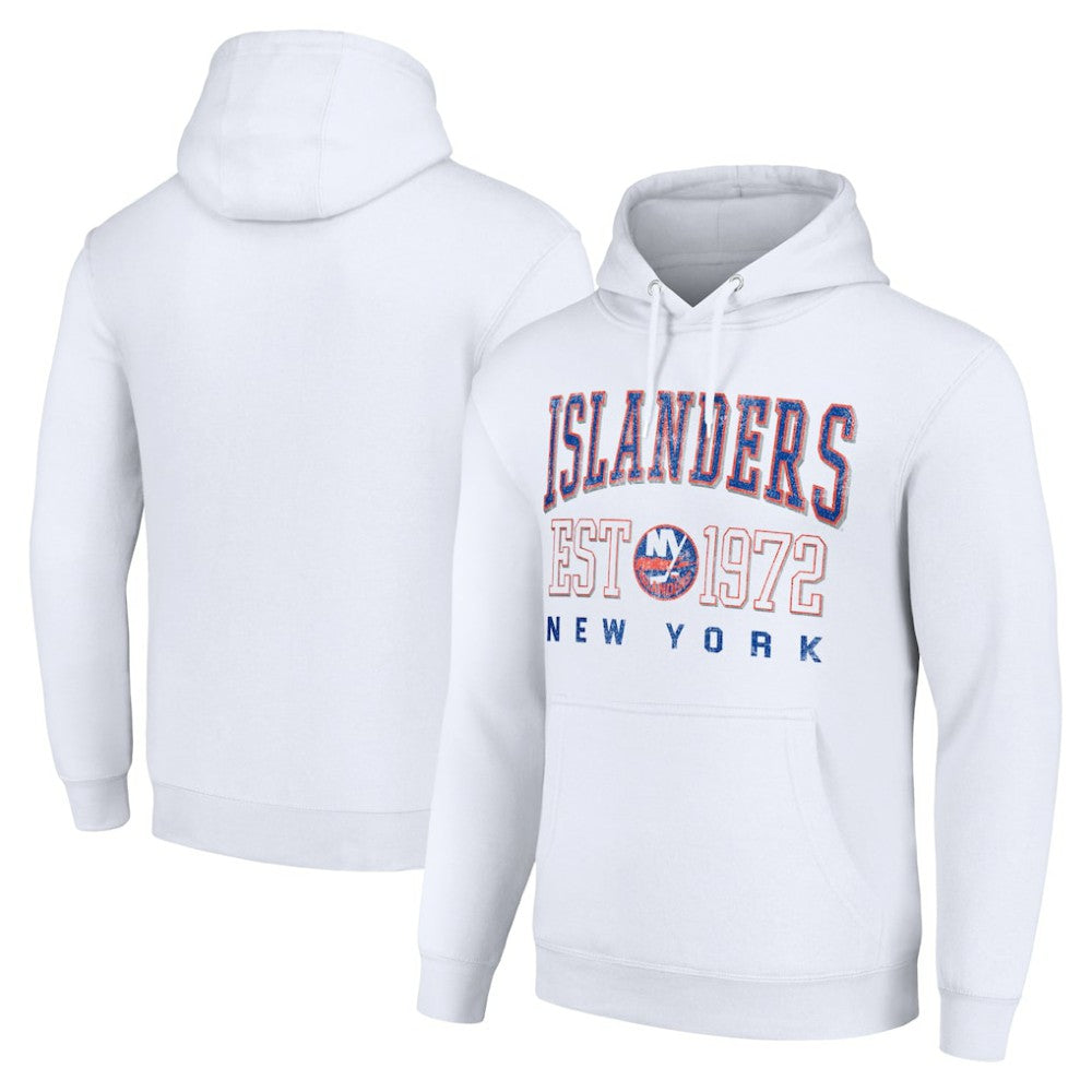 NHL New York Islanders Starter Retro Graphic Pullover Hoodie - White