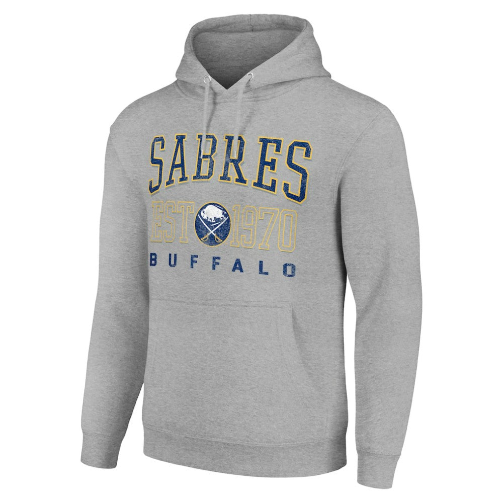 NHL Buffalo Sabres Starter Retro Graphic Pullover Hoodie - Heather Gray