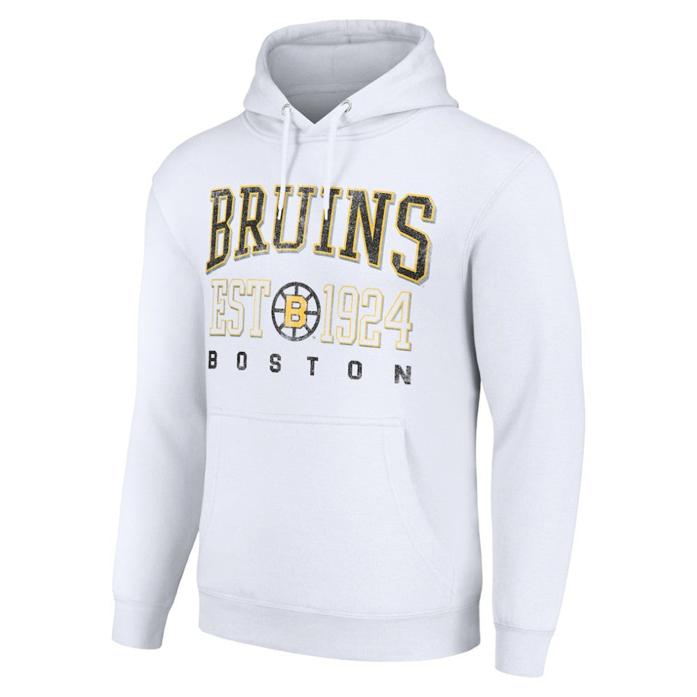 NHL Boston Bruins Starter Retro Graphic Pullover Hoodie - White