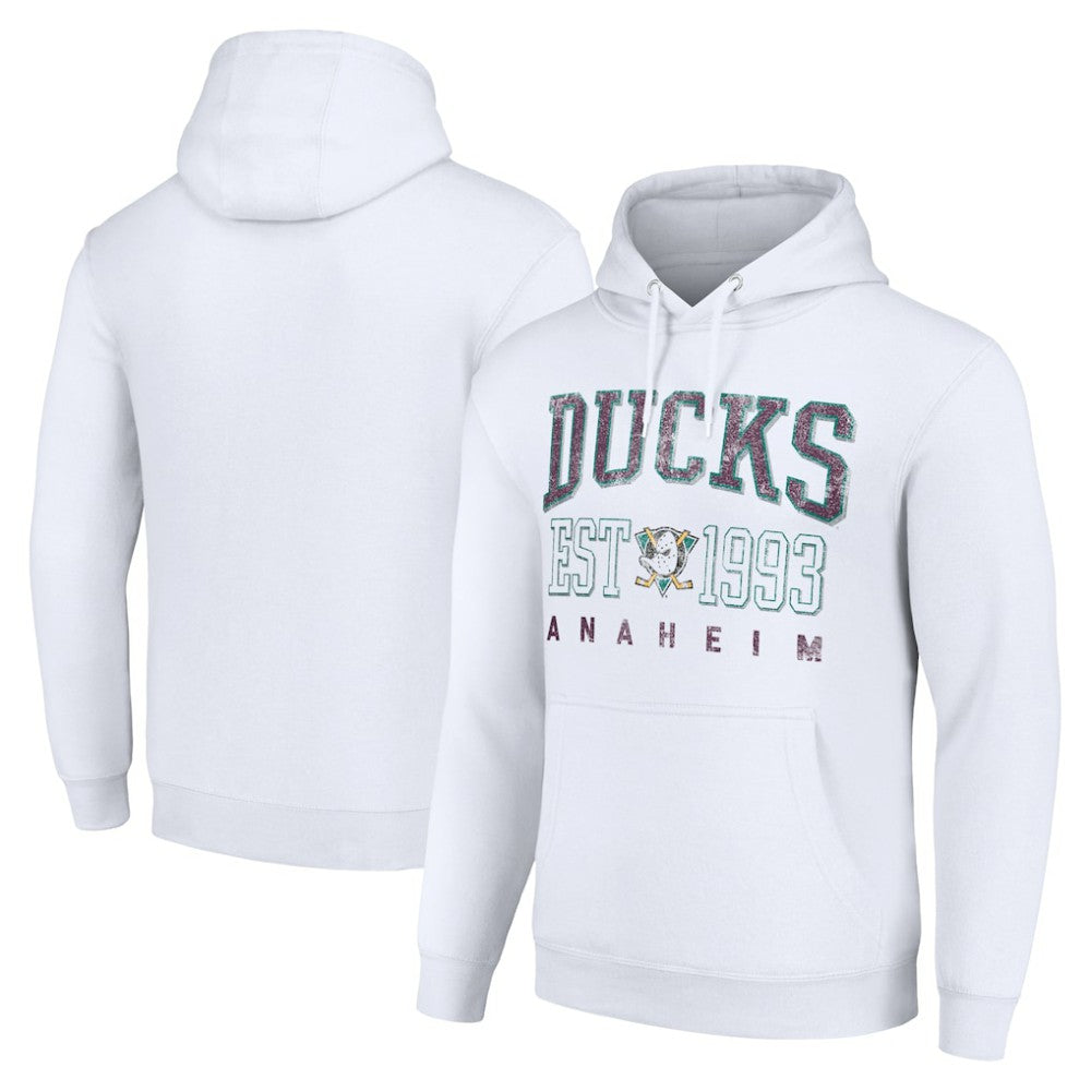 NHL Anaheim Ducks Starter Retro Graphic Pullover Hoodie - White
