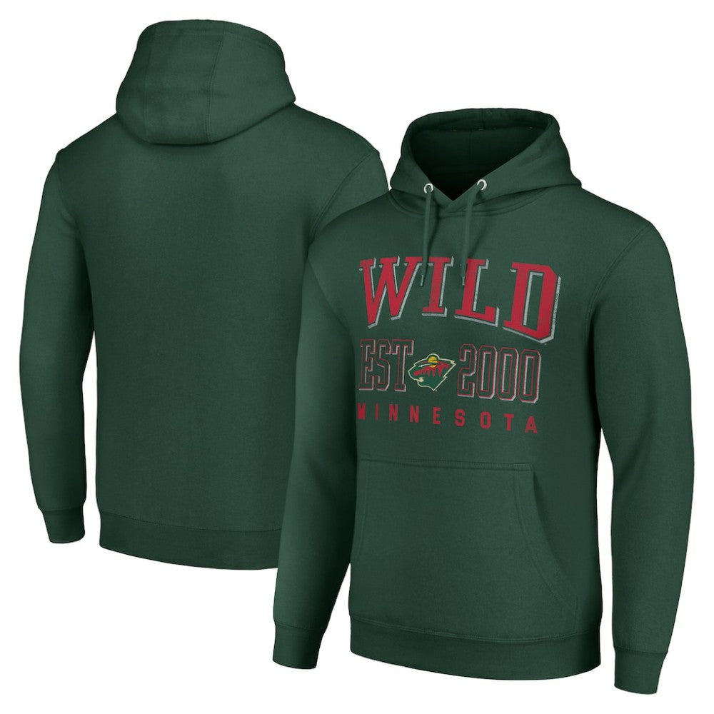 NHL Minnesota Wild Starter Graphic Pullover Hoodie - Green