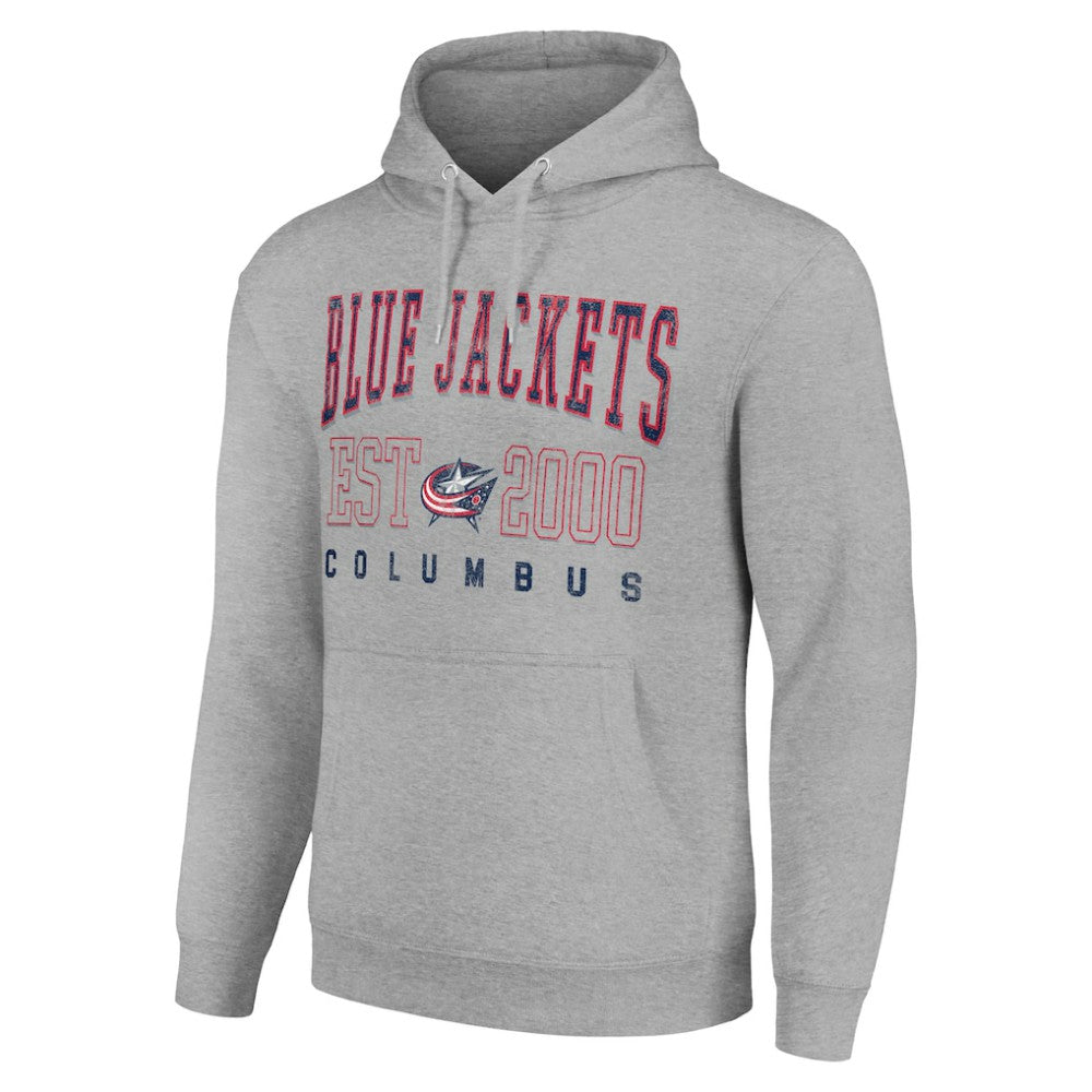 NHL Columbus Blue Jackets Starter Graphic Pullover Hoodie - Heather Gray