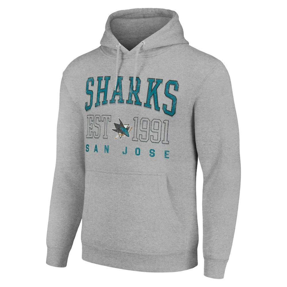 NHL San Jose Sharks Starter Graphic Pullover Hoodie - Heather Gray
