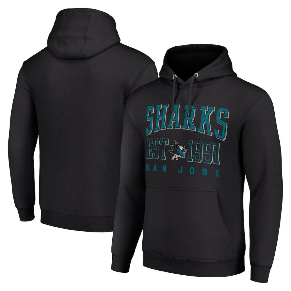 NHL San Jose Sharks Starter Graphic Pullover Hoodie - Black