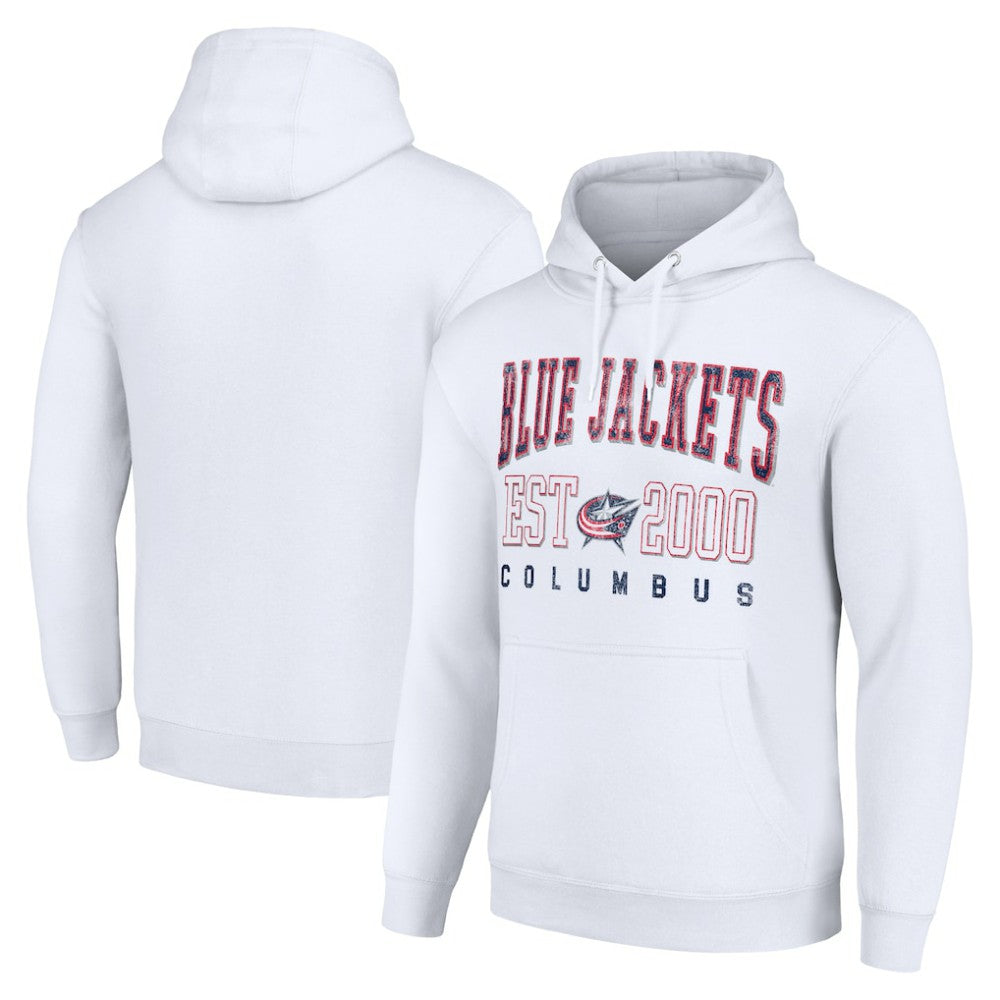 NHL Columbus Blue Jackets Starter Graphic Pullover Hoodie - White