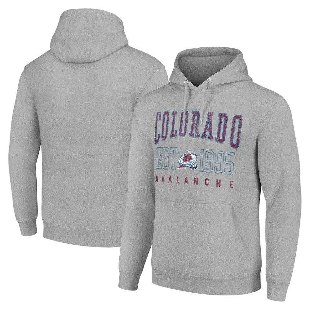 NHL Colorado Avalanche Starter Graphic Pullover Hoodie - Heather Gray