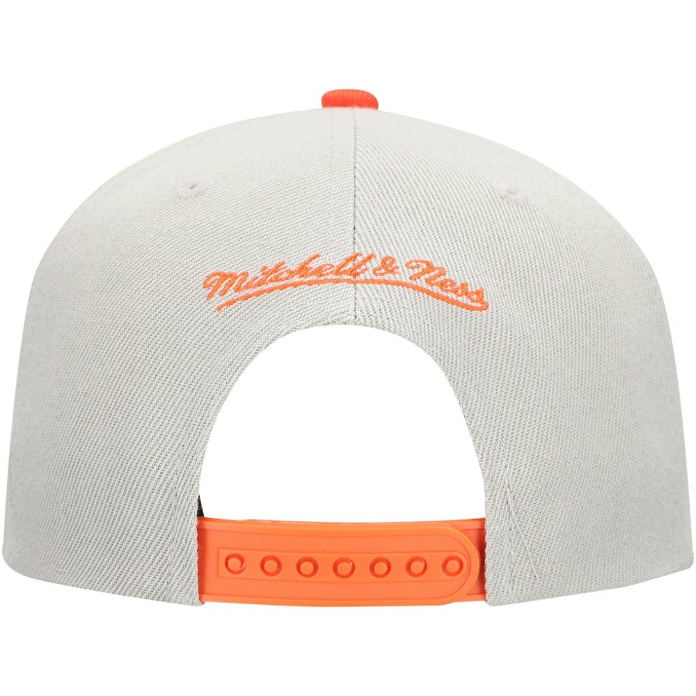 Houston Astros Mitchell & Ness Knock Out Panel Snapback Hat - Gray/Orange Hats