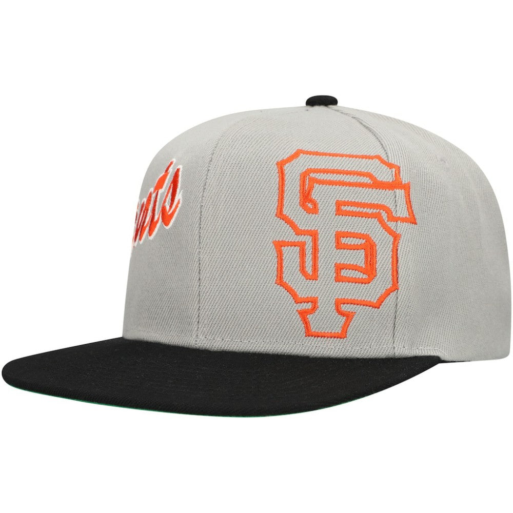 San Francisco Giants Mitchell & Ness Knock Out Panel Snapback Hat - Gray Hats