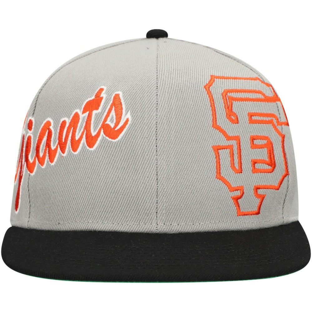 San Francisco Giants Mitchell & Ness Knock Out Panel Snapback Hat - Gray Hats