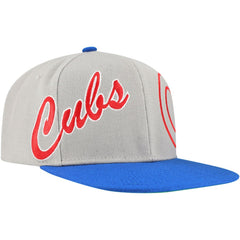 Chicago Cubs Mitchell & Ness Knock Out Panel Snapback Hat - Gray Hats
