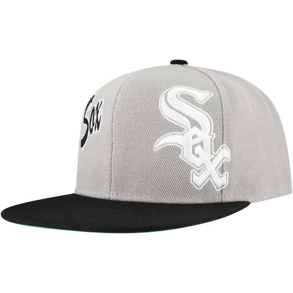 Chicago White Sox Mitchell & Ness Knock Out Panel Snapback Hat - Gray Hats