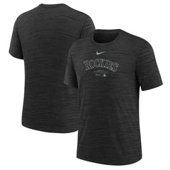 Colorado Rockies Nike Youth Authentic Collection Practice Performance T-Shirt - Black T-shirts