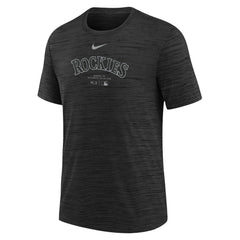 Colorado Rockies Nike Youth Authentic Collection Practice Performance T-Shirt - Black T-shirts