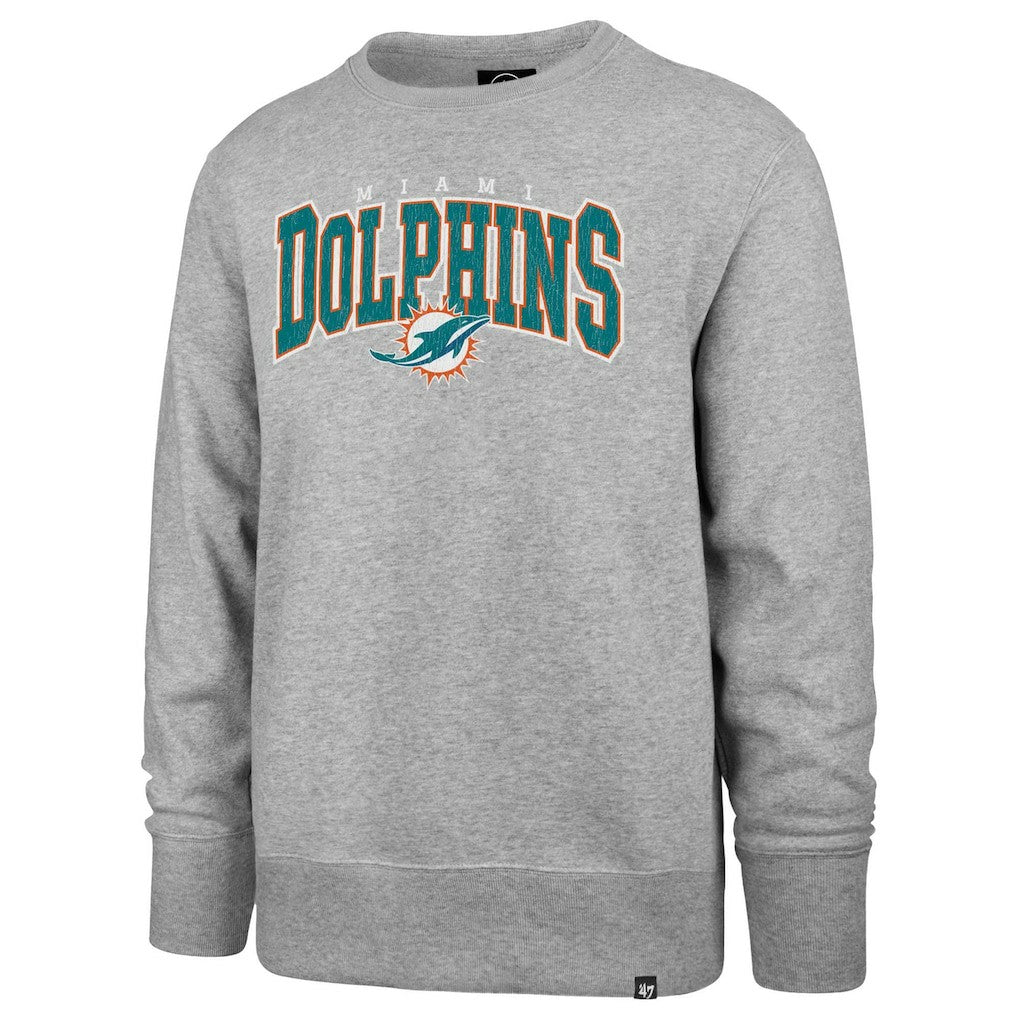 Miami Dolphins '47 Varsity Block Headline Pullover Sweatshirt Gray