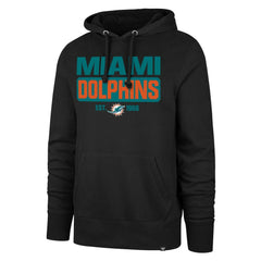 Miami Dolphins '47 Box Out Headline Pullover Hoodie Black