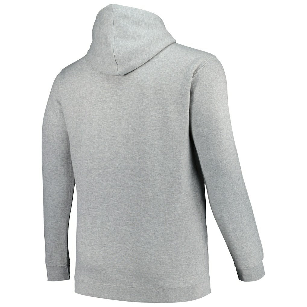 Charlotte Hornets Hardwood Classics Big & Tall Pullover Hoodie Heather Gray