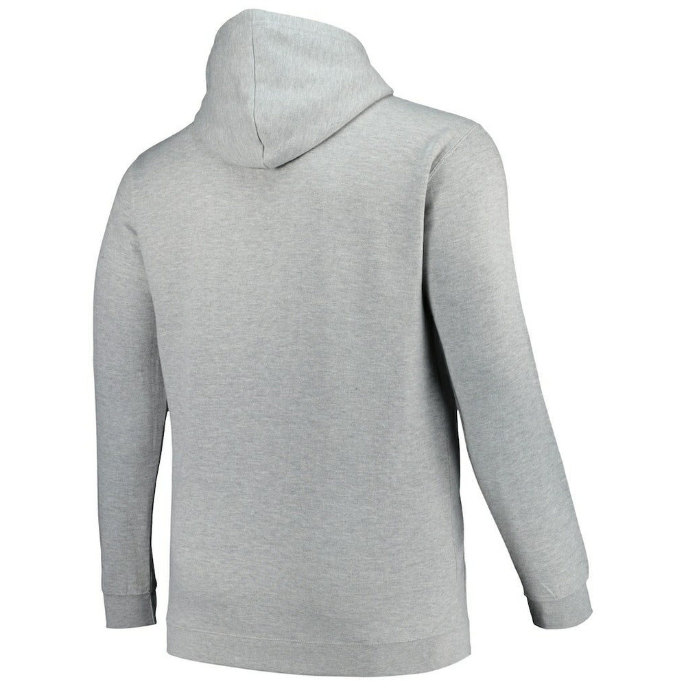 Charlotte Hornets Hardwood Classics Big & Tall Pullover Hoodie Heather Gray
