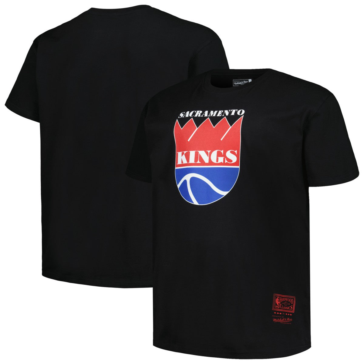 Sacramento Kings Big & Tall Hardwood Classics Vintage Logo T-Shirt Black