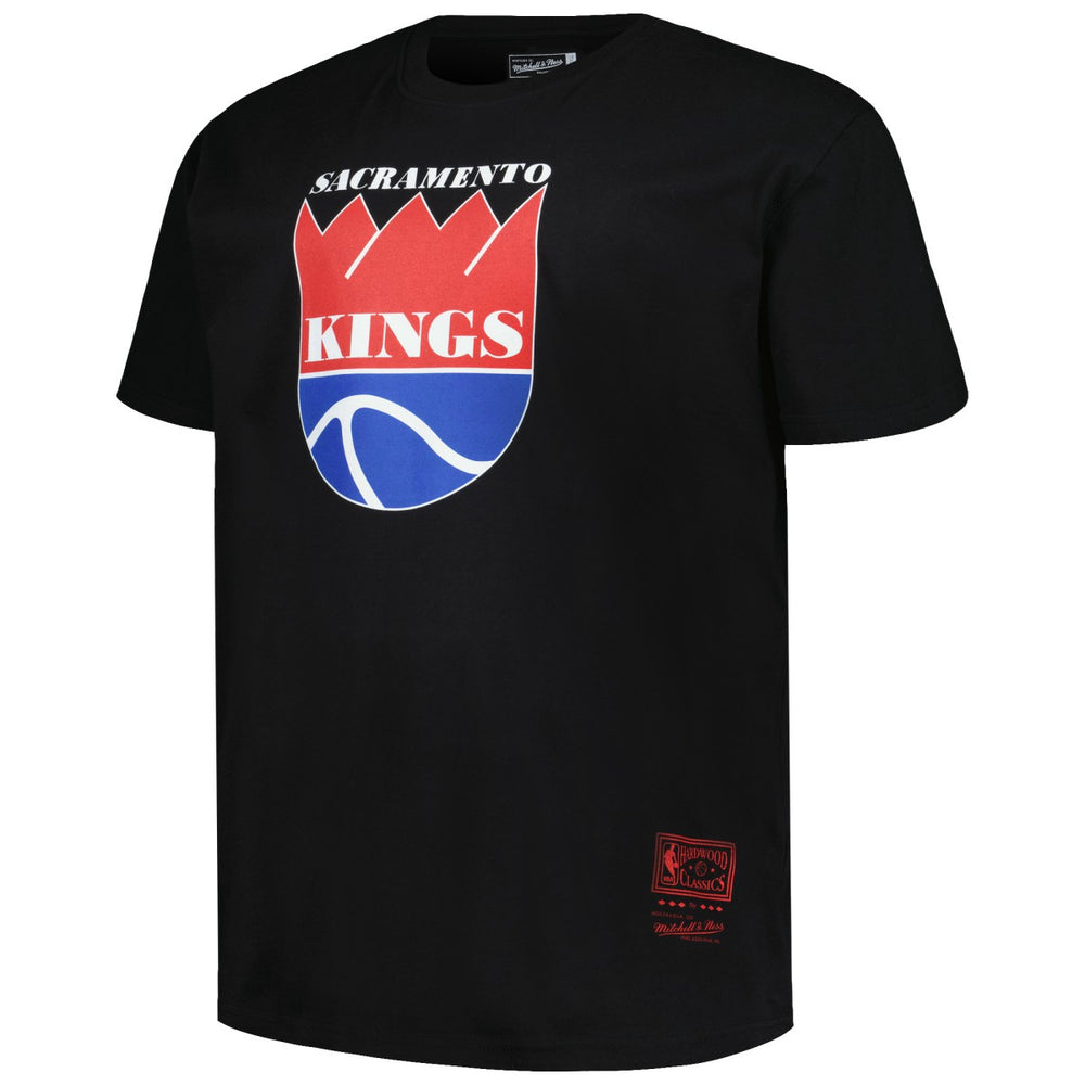 Sacramento Kings Big & Tall Hardwood Classics Vintage Logo T-Shirt Black