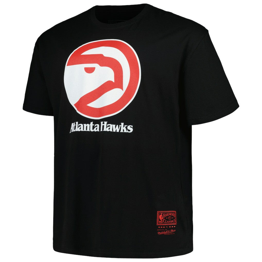 Atlanta Hawks Big & Tall Hardwood Classics Vintage Logo T-Shirt Black
