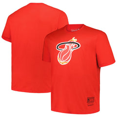 Miami Heat Big & Tall Hardwood Classics Vintage Logo T-Shirt Red