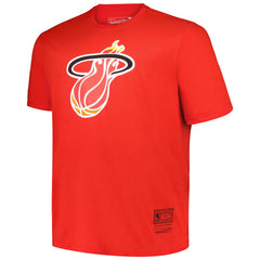 Miami Heat Big & Tall Hardwood Classics Vintage Logo T-Shirt Red