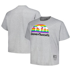 Denver Nuggets Big & Tall Hardwood Classics Vintage Logo T-Shirt Heather Gray