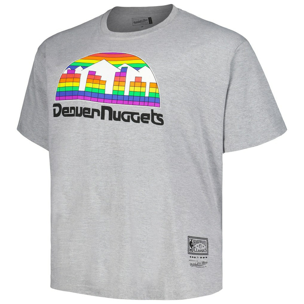 Denver Nuggets Big & Tall Hardwood Classics Vintage Logo T-Shirt Heather Gray